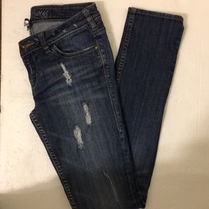 Infamous blue jeans.